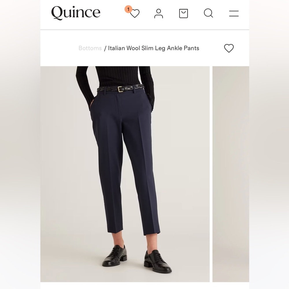 Quince Italian wool slim leg pants